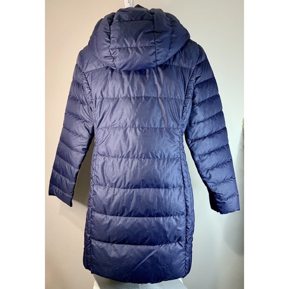 32° Degrees Heat Jacket Womens Small Blue Nano Puffer Coat Down Removable Hood - Picture 2 of 6